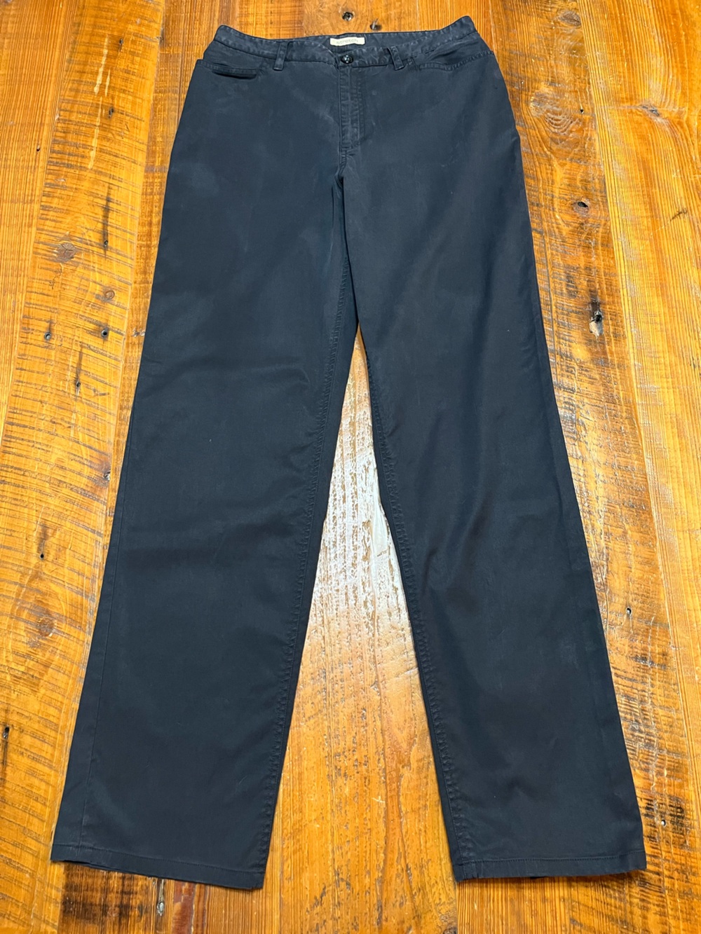 Jones New York Country High Waist Stretch Black Straight-Leg Pants Size 8
